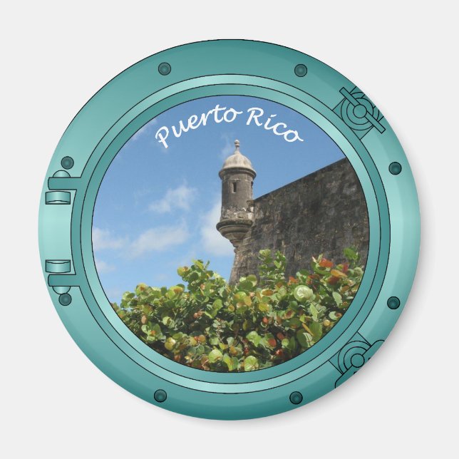 Imã Porto Rico Porthole (Frente)