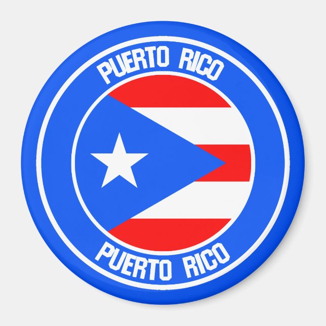 Imã Porto Rico Round Emblem (Frente)