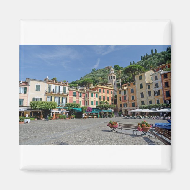 Imã Portofino, Itália. Praça da Aldeia Portofino (Frente)