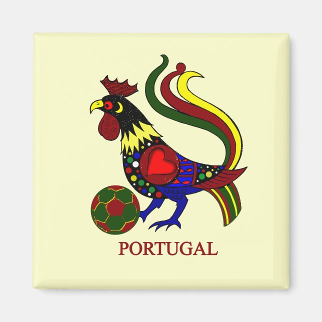 Imã Portugal barcelos "galo" jogador de futebol (Frente)