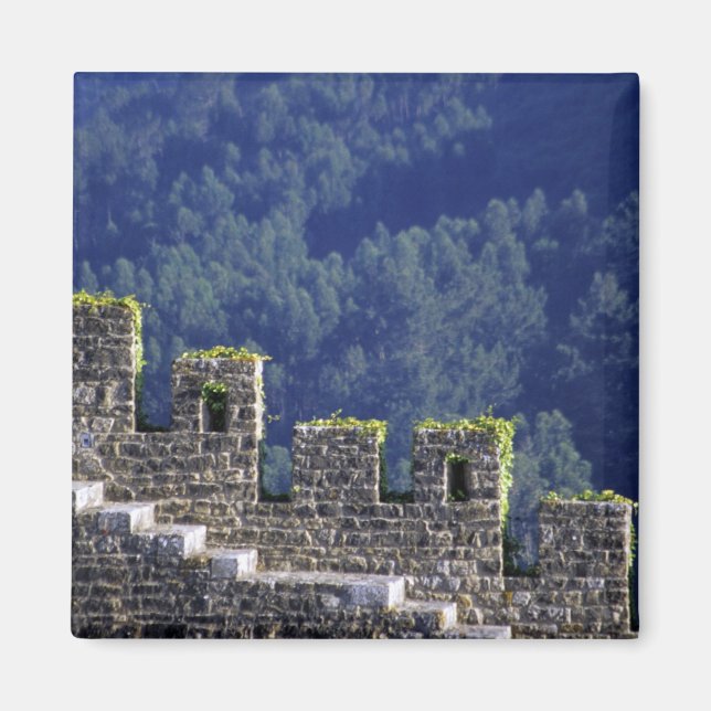 Imã Portugal, Obidos. Escadas junto a muralhas ameadas (Frente)