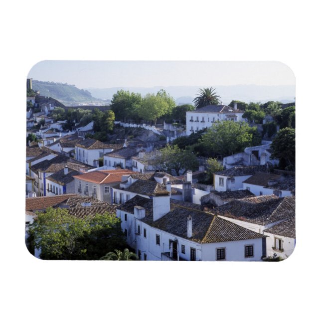Ímã Portugal, Obidos. Vista elevada de branqueamento (Horizontal)
