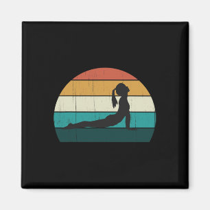 Imã Pose de Yoga Retro Vintage Mente Meditação Corpo T