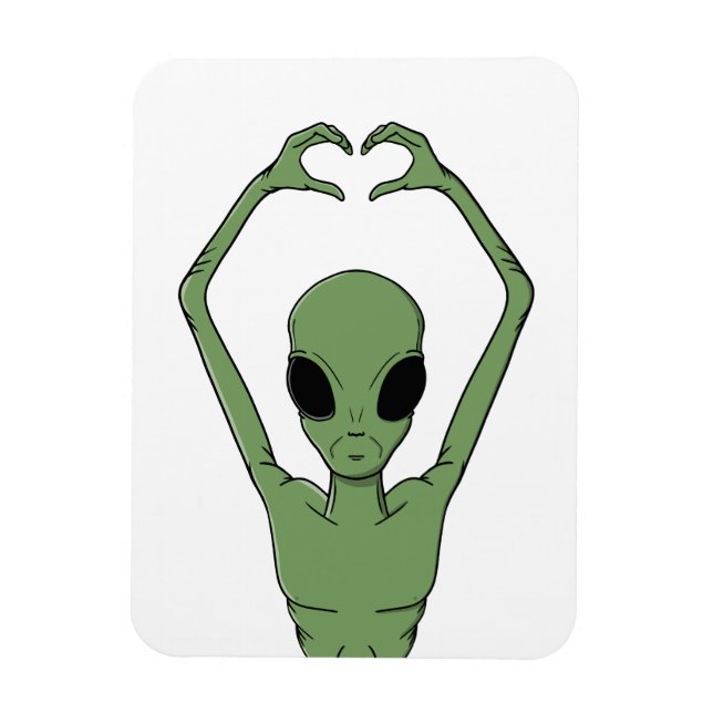 Ímã Pose do Coração Alien (Vertical)