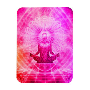 Ímã Pose espiritual brilhante de Lotus da ioga
