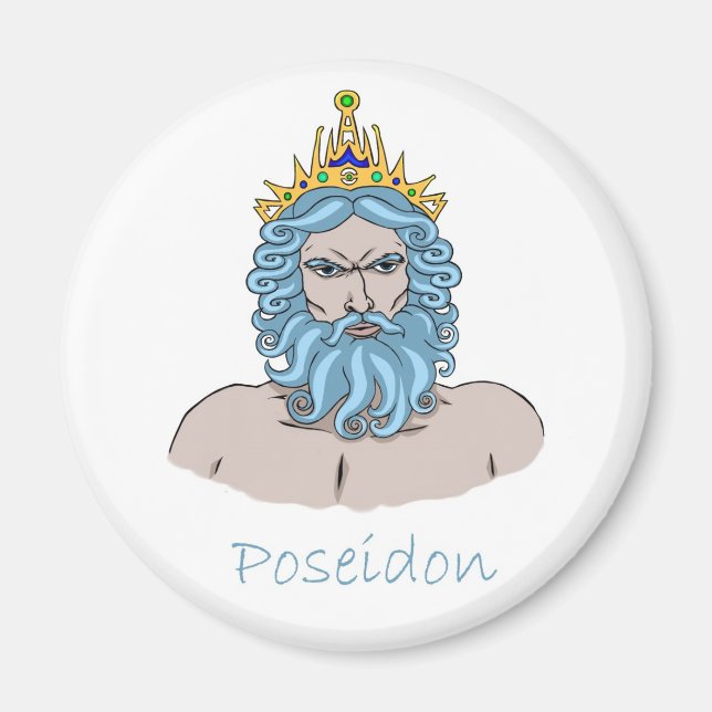 Imã Poseidon - Deus grego do ímã do mar (Frente)