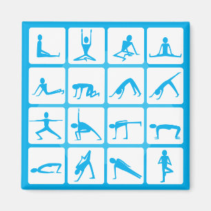 Imã Poses da menina da ioga