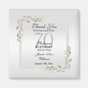 Imã Posh 70 Platinum Birthday