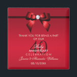 Imã Posh Gem Arco & Ribbon 40º Aniversário de Casament<br><div class="desc">Festa personalizada de 40º Aniversário de Casamento favorece o obrigado de seu ímã para casais do quadragésimo aniversário. Todo o texto, fonte e cor do texto são totalmente personalizáveis para atender às suas necessidades, se você quiser ajudar a personalizar seu produto ou quiser combinar produtos, entre em contato comigo na...</div>