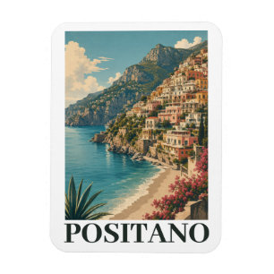 Ímã Positano Itália Costa Amalfi Viagem Retro