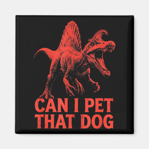 Imã Posso acariciar esse cachorro dinossauro engraçado