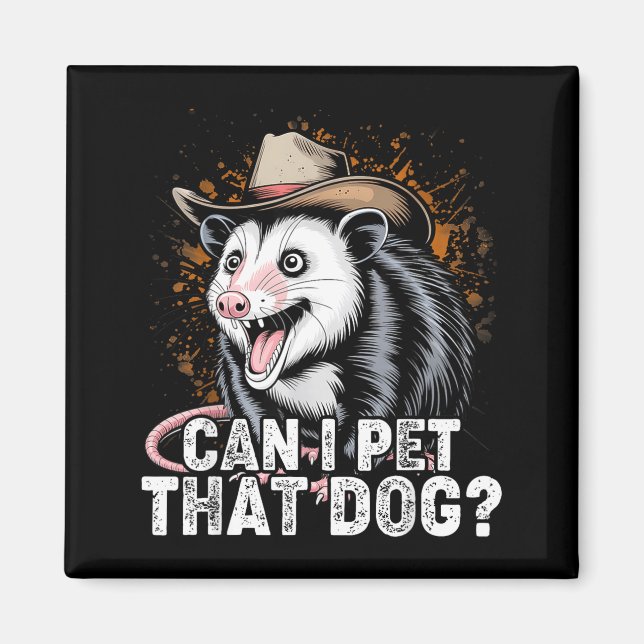Imã Posso acariciar esse meme de cachorro amante de an (Frente)