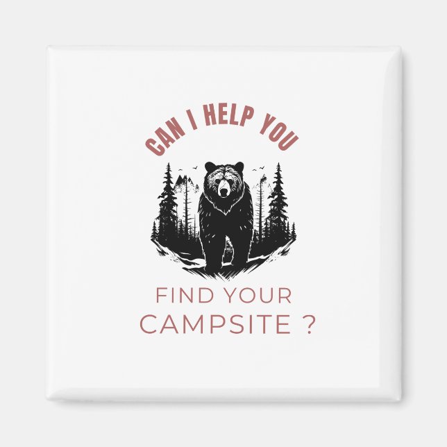 Imã Posso Ajudá-Lo A Encontrar O Seu Campsite? - Urso  (Frente)