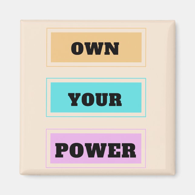 Imã Possua seu ímã Power Square (Frente)