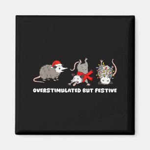 Imã Possum Festivo Mas Superestimulado Natal Engraçado