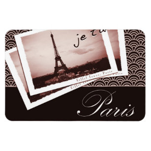 Ímã Postcards from Paris Vintage Photograph
