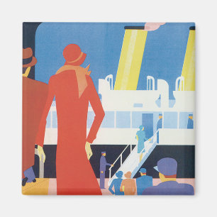 Imã Poster belga da balsa do art deco