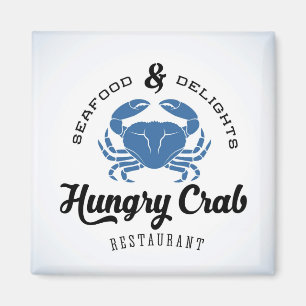 Imã Poster com fome do restaurante do caranguejo
