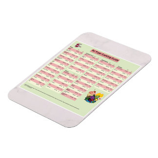 Ímã Poster cozinhar Magnet do guia de tempo do fritado