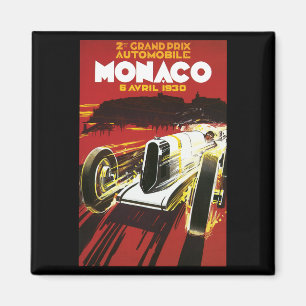 Imã Poster da competição automóvel do carro de Mona