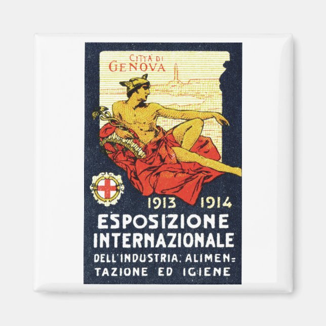 Imã poster da Expo Genova de 1913 (Frente)