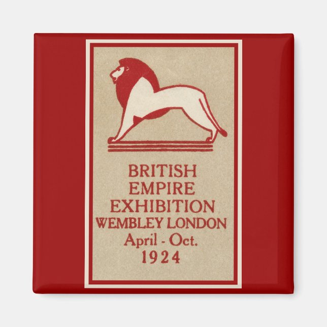 Imã poster da Exposição do Império Britânico em 1924 (Frente)