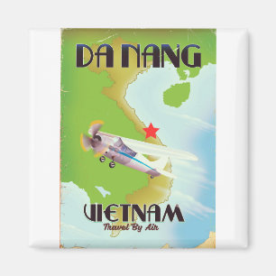Imã Poster das viagens vintage de Vietnam do Da Nang