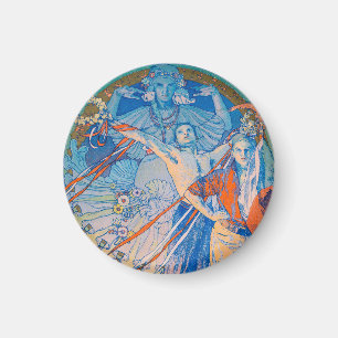 Imã Poster de Alphonse Mucha para o Festival de Sokol 