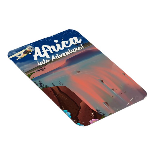 Ímã Poster de Aventura em Cascata Africana (Lado Direito)
