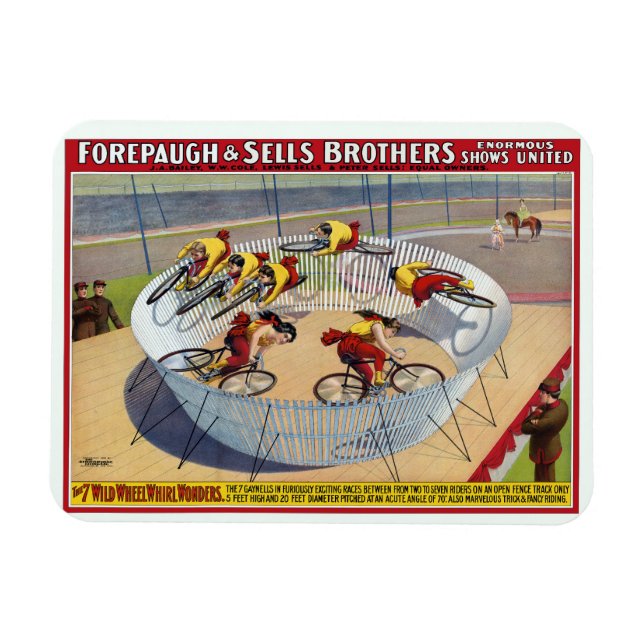 Ímã Poster de Circo Dos Sete Gaynells A Caminhar (Horizontal)