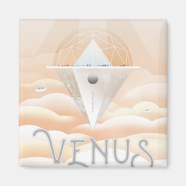 Imã Poster De Espaço Retroativo No Sistema Solar (Frente)