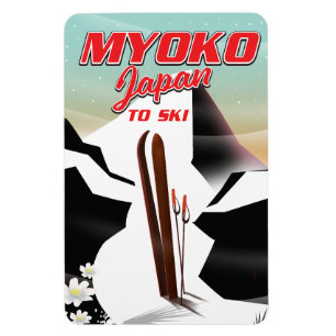 Ímã poster de esqui myoko japan