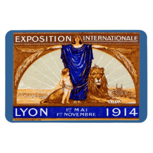 Ímã poster de Expo Internacional Lyon 1914