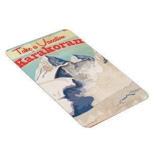 Ímã Poster de férias de Karakoram Vintage