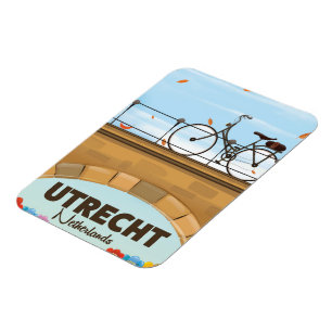 Ímã Poster de férias dos Países Baixos Utrecht.