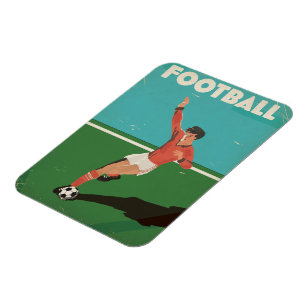 Ímã Poster de futebol Vintage
