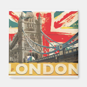 Imã Poster de Londres do vintage