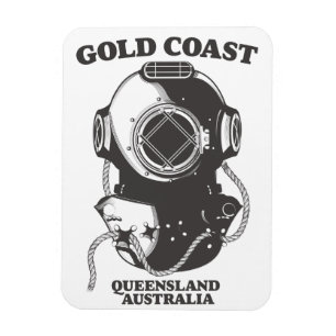 Ímã poster de mergulho na Austrália na costa Dourada