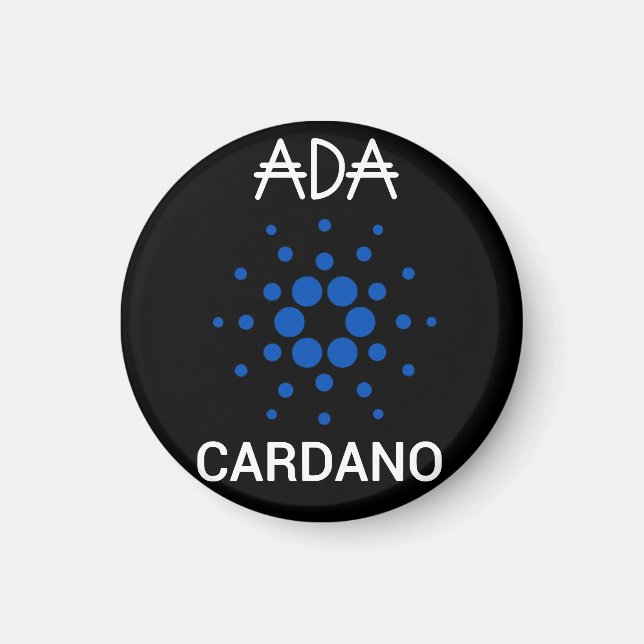 Imã POSTER de Moedas Cripto da ADA Cardano (Frente)