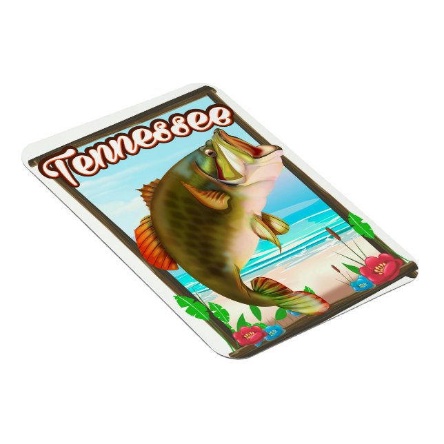 Ímã Poster de Pesca do Tennessee. (Lado Direito)