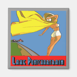 Imã Poster de Pontchartrain do lago
