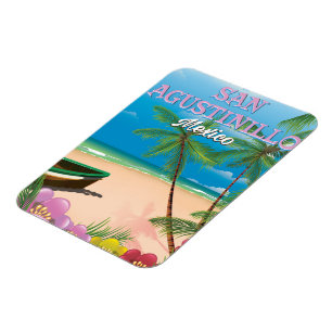 Ímã poster de praia de San Agustinillo México