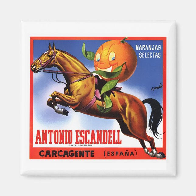 Imã poster DE RÓTULO DAS LARANJAS ANTONIO ESCANDELL DA (Frente)