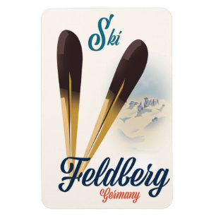 Ímã poster de ski Vintage style Feldberg Alemanha