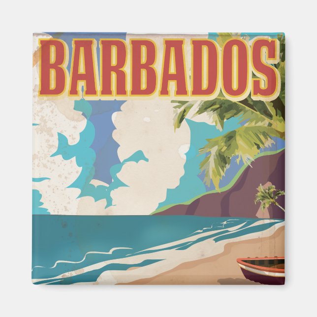 Imã Poster de viagens Barbados (Frente)