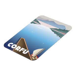 Ímã Poster de viagens Corfu
