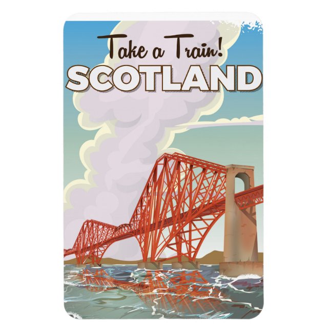 Ímã Poster de viagens da Ponte da Escócia. (Vertical)