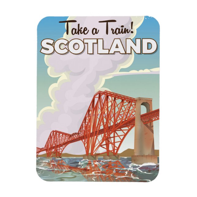 Ímã Poster de viagens da Ponte da Escócia. (Vertical)