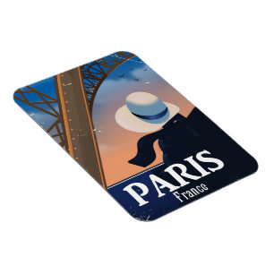 Ímã Poster de viagens da torre Eiffel de Paris France