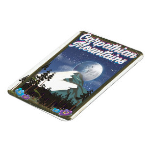 Ímã Poster de viagens das Montanhas Cárpticas